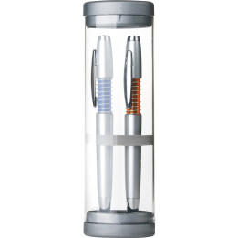 Estuche plástico para 2 bolígrafos