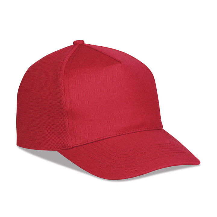 Gorra de rejilla 5 paneles algodón/poliéster