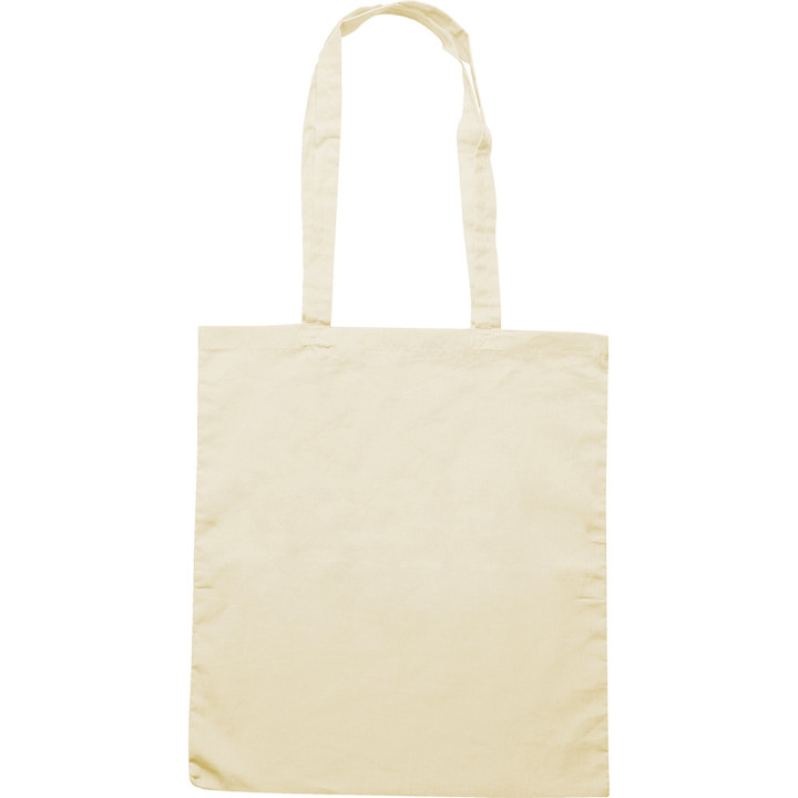 Bolsa shopping de algodón 105 gr/m2 asa larga color natural