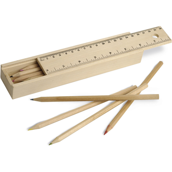 Estuche madera de 12 làpices