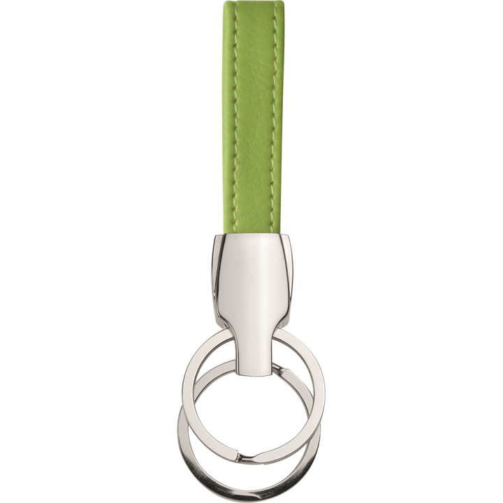 Llavero doble anilla metal/pvc