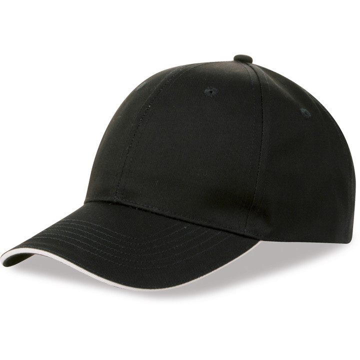 Gorra 6 paneles sandwich 80% poliéster/20% algodón