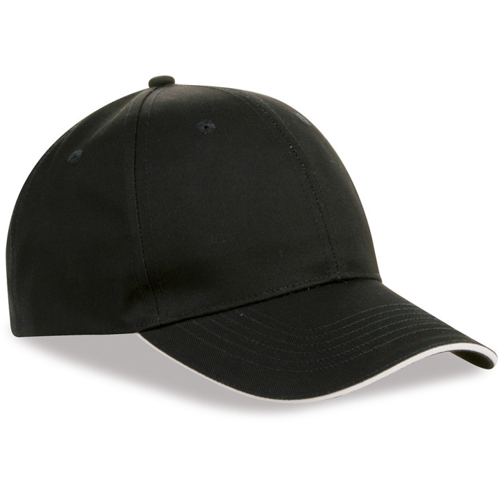 Gorra 6 paneles sandwich 80% poliéster/20% algodón
