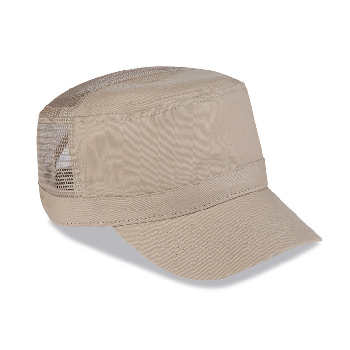 Gorra militar rejilla algodón/poliéster