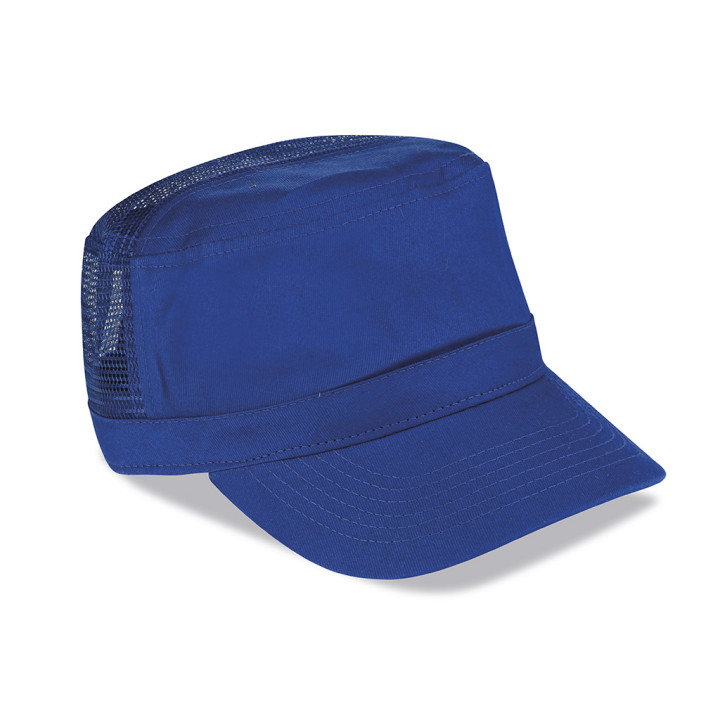 Gorra militar rejilla algodón/poliéster