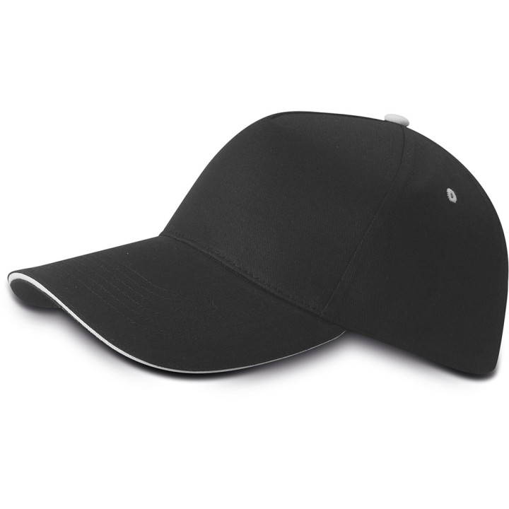 Gorra 5 paneles sandwich 100% algodón