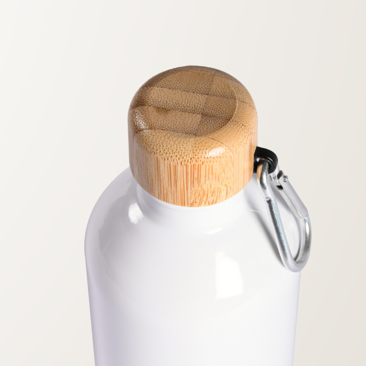 Botella de agua de acero inoxidable blanca 500ml