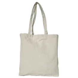 Bolsa shopping de algodón 250 gr/m2 con fuelle color natural