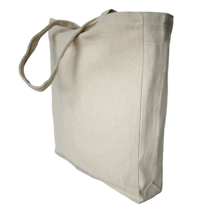 Bolsa shopping de algodón 250 gr/m2 con fuelle color natural