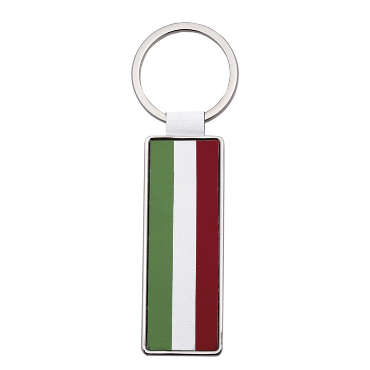 Llavero metal/pu bandera italiana