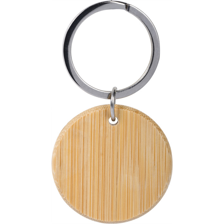 Llavero de bambú con etiqueta nfc