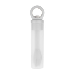 Abridor de botellas con set cubertería