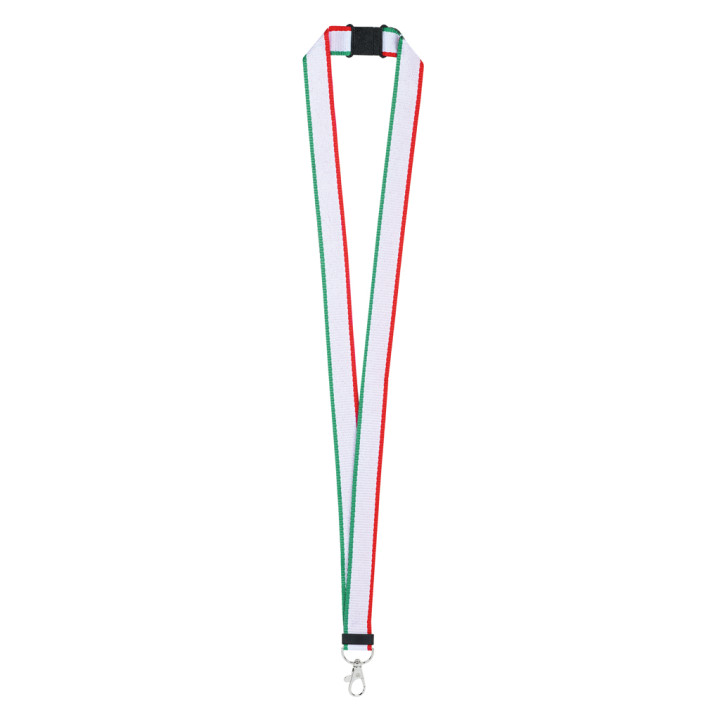 Lanyard con colores de la bandera italiana