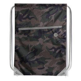 Mochila de cuerdas nylon 210d cremallera estampado camuflaje