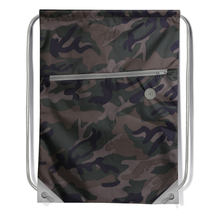 Mochila de cuerdas nylon 210d cremallera estampado camuflaje