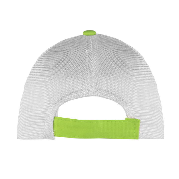 Gorra rejilla 5 paneles 100% poliéster