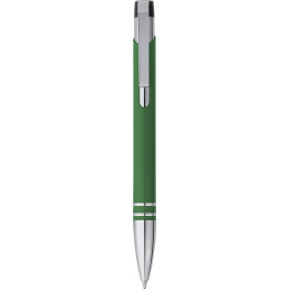 Bolígrafo metal con punta plástico y cieere pulsador