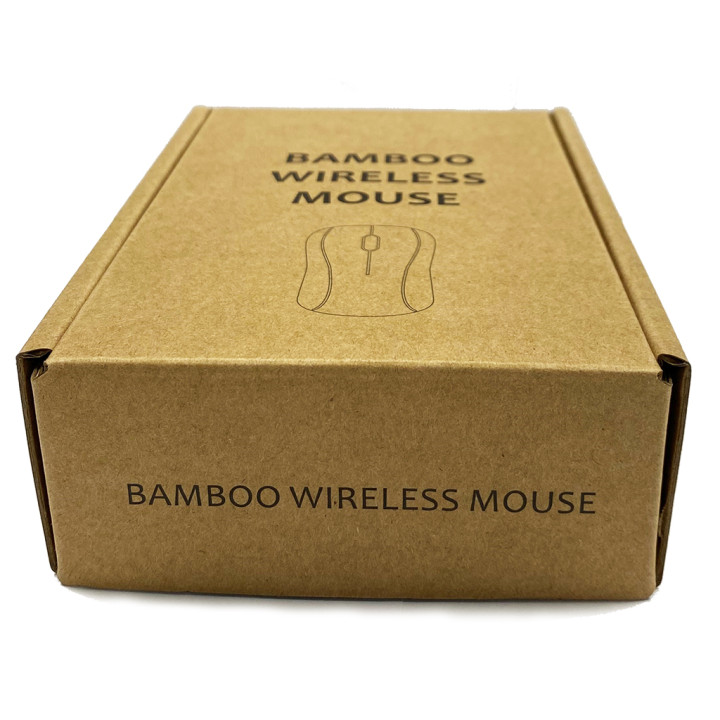 Ratón óptico inalámbrico fabricado en bambú