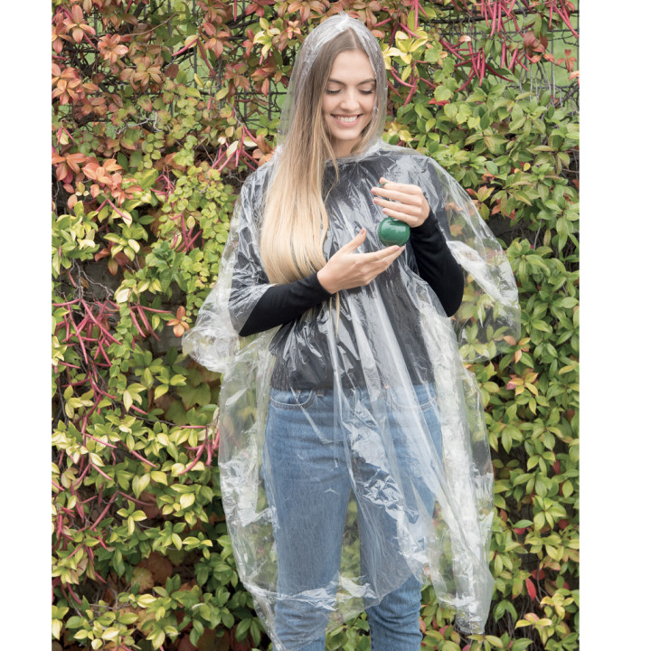 Poncho en funda redonda pe/pvc