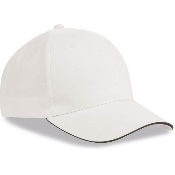 Gorra 6 paneles sandwich 80% poliéster/20% algodón