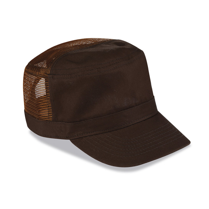 Gorra militar rejilla algodón/poliéster