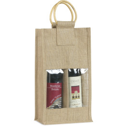 Bolsa para 2 botellas yute