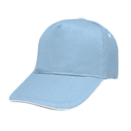 Gorra 5 paneles sandwich 100% algodón