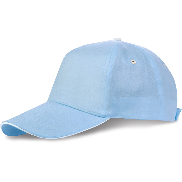Gorra 5 paneles sandwich 100% algodón