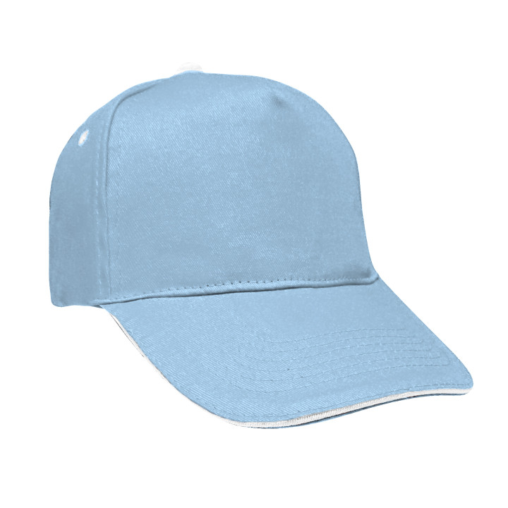 Gorra 5 paneles sandwich 100% algodón