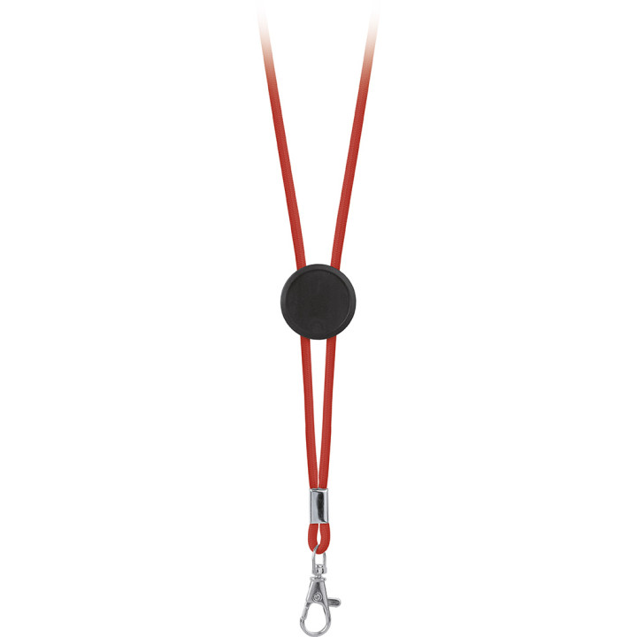 Lanyard cordón poliéster con placa estampación