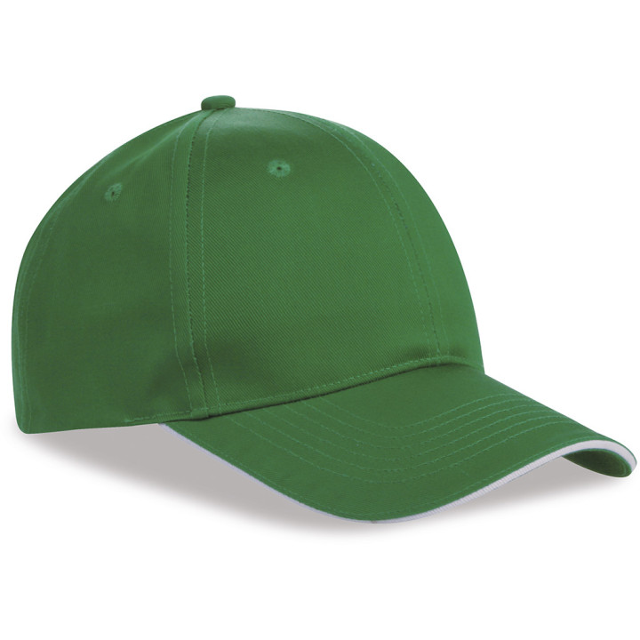Gorra 6 paneles sandwich 80% poliéster/20% algodón