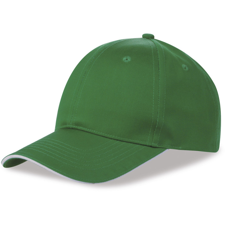 Gorra 6 paneles sandwich 80% poliéster/20% algodón