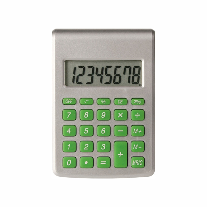 Calculadora 8 digitos alimentada con agua