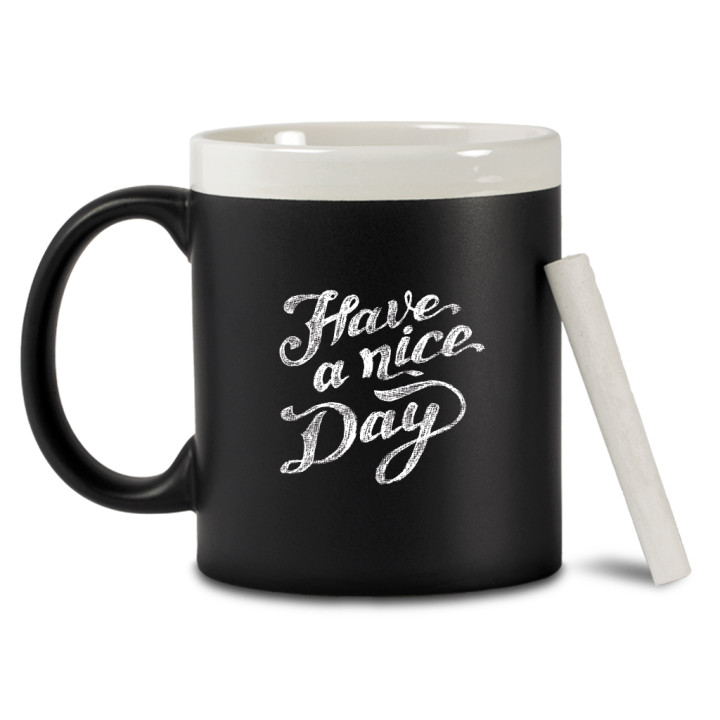 Taza cerámica 320 ml para dibujar con tiza
