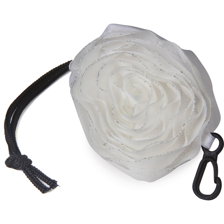 Bolsa shopping plegable nylon forma rosa