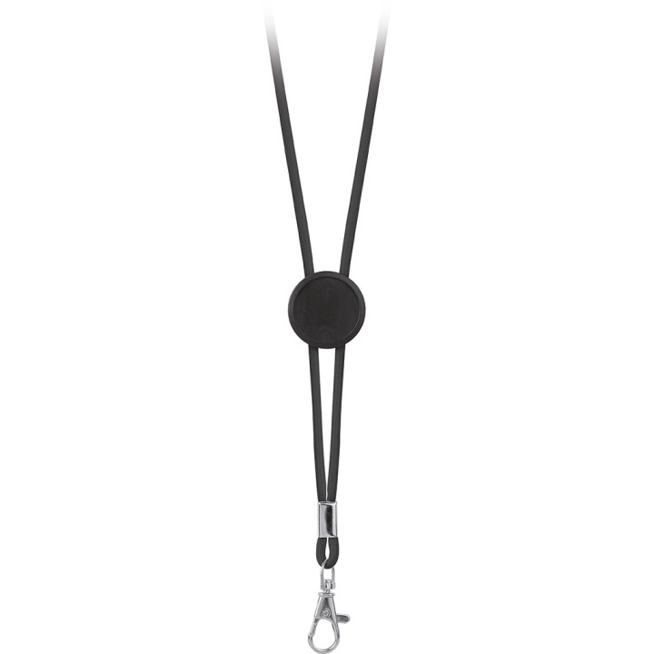 Lanyard cordón poliéster con placa estampación