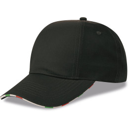Gorra 6 paneles sandwich bandera italiana
