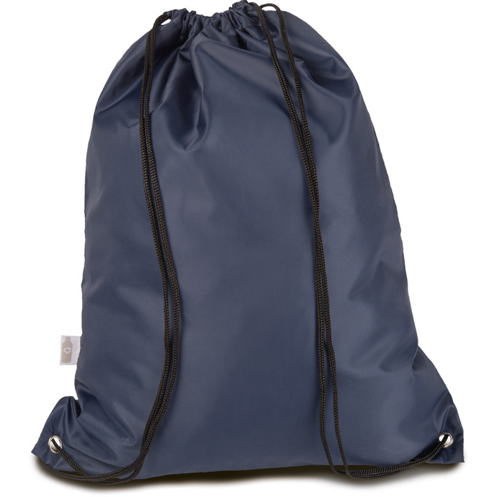 Mochila rpet con cuerdas y refuerzos metálicos en las esquinas