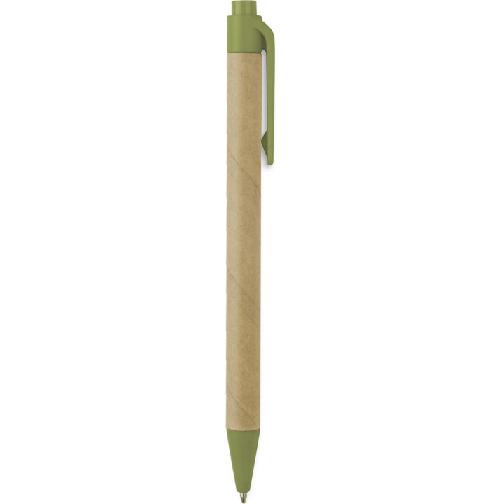 Boligrafo biodegradable y cartón reciclado