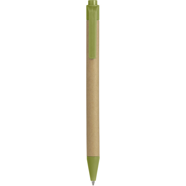 Boligrafo biodegradable y cartón reciclado