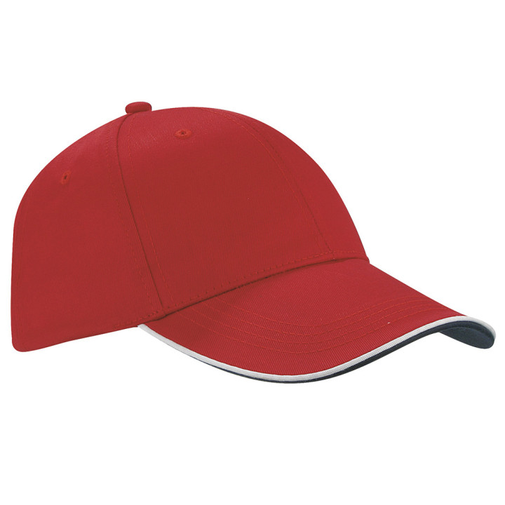 Gorra 6 paneles 65% poliéster/35% algodón