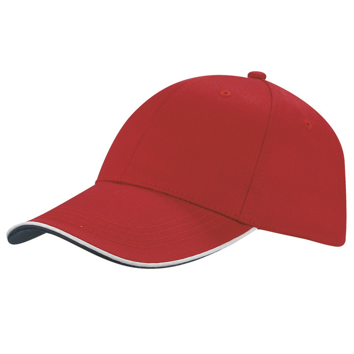 Gorra 6 paneles 65% poliéster/35% algodón