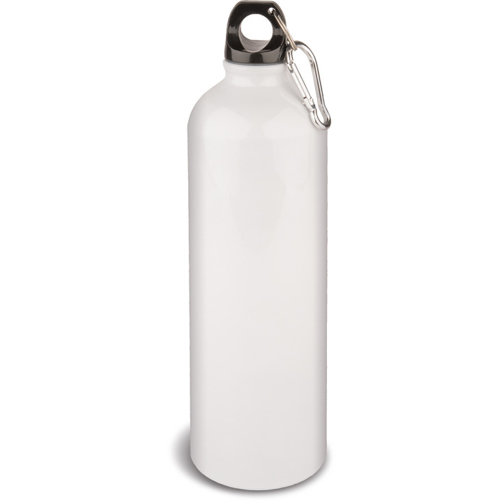 Botella 750 ml blanco para agua en aluminio/plástico
