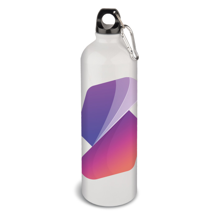 Botella 750 ml blanco para agua en aluminio/plástico