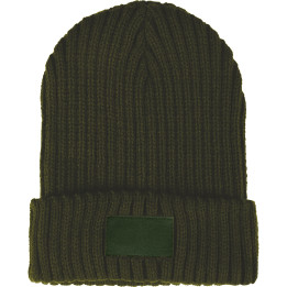 Gorro con etiqueta de poliéster