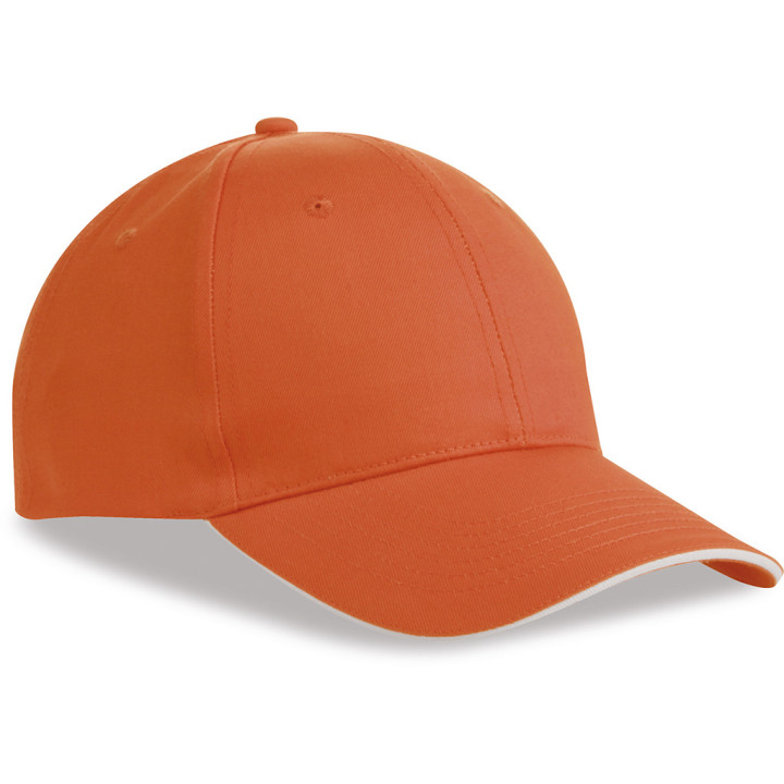 Gorra 6 paneles sandwich 80% poliéster/20% algodón
