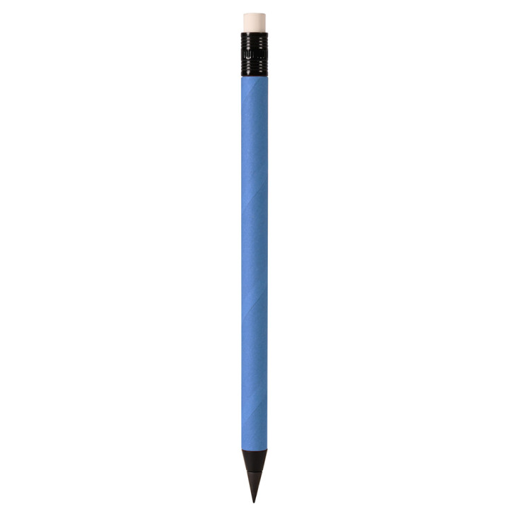 Lápiz con goma de borrar y punta de grafito metálico