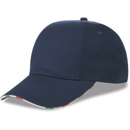 Gorra 6 paneles sandwich bandera italiana
