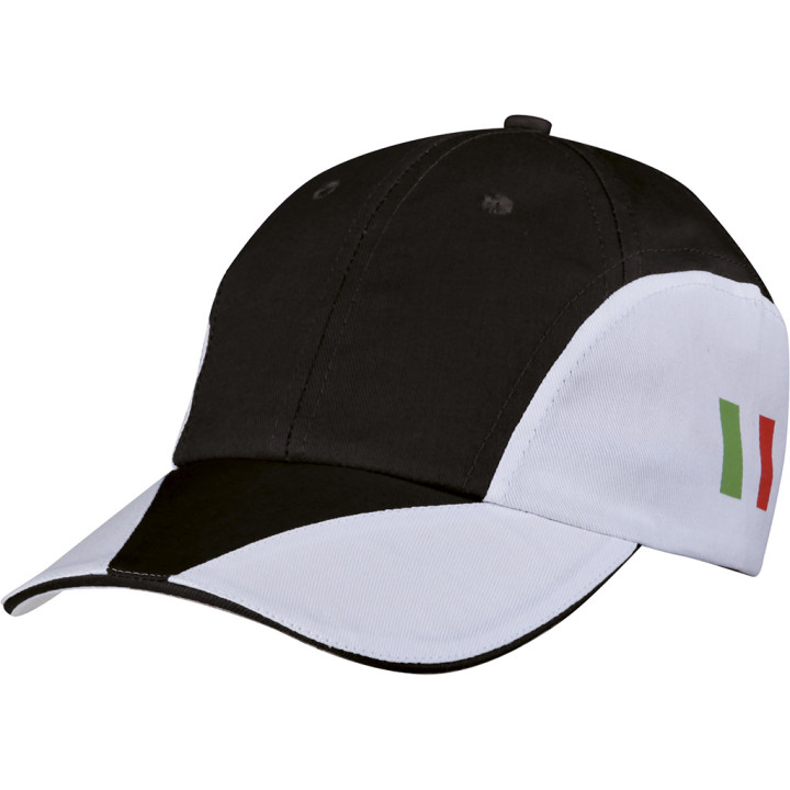 Gorra 8 paneles sandwich bicolor bandera italiana