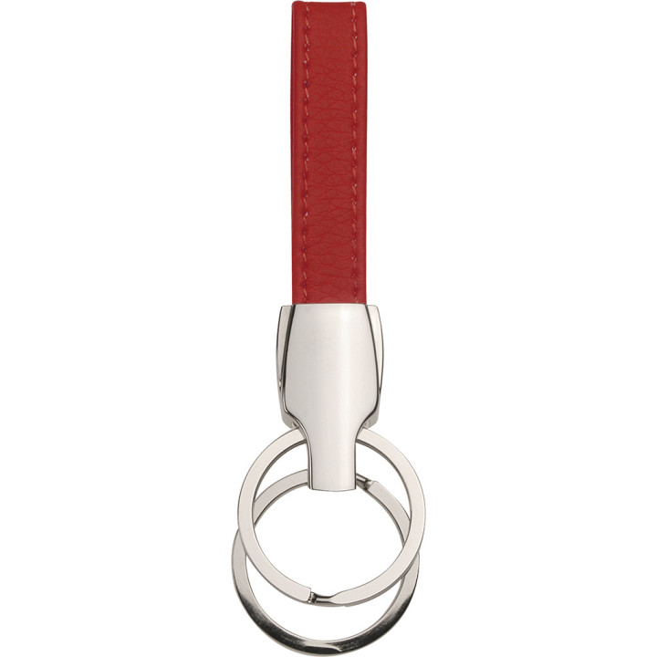 Llavero doble anilla metal/pvc